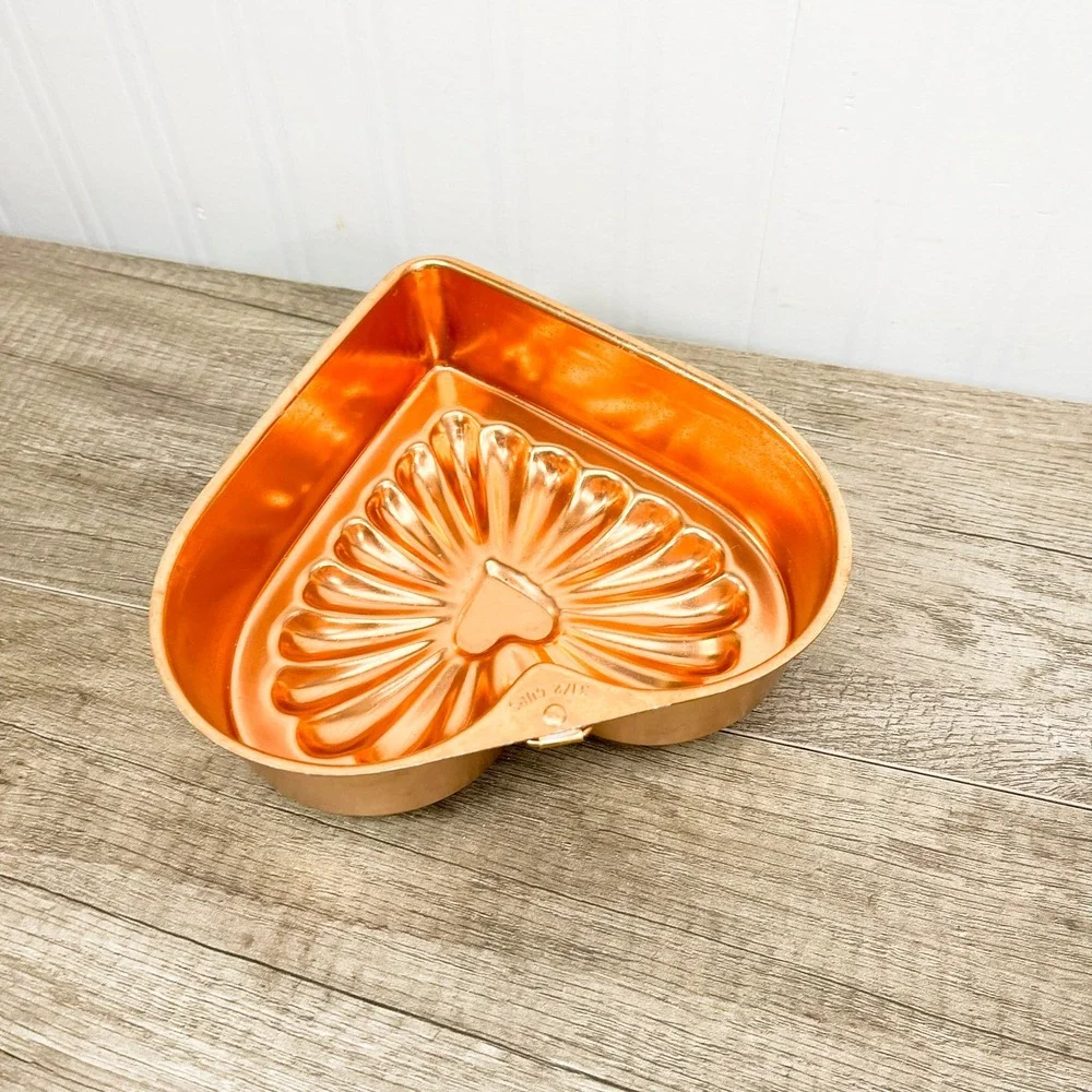 Vintage Copper Heart Mold Wall Decor